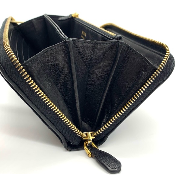 Prada Black Wallet Limited Soft Calf Embroidered - Picture 13 of 16